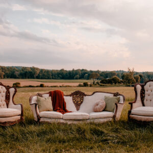 Victorian Couch and Two Chairs